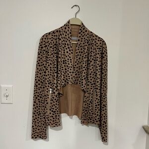 Bagatelle faux suede leopard light jacket sz M